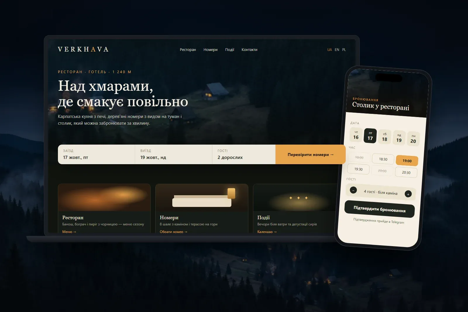 Верхава — Сайт гірського ресторану та готелю
